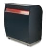 Concave front panel and curved side panels