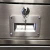 Stainless steel podium drawer handle