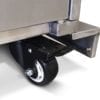 Stainless steel podium hidden caster