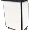 Custom Deluxe Podium with black tirm and white acrylic panels