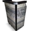 Custom Deluxe Security Desk, Laminated Panels - Antique Marula Pine