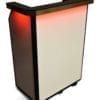 Custom Deluxe Security Podium in White Acrylic and LED Lighted