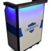 custom deluxe security podium with custom print