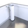 Standard Security Podium - White, umbrella holder closeup