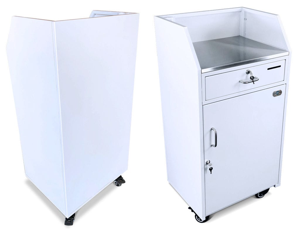 White Standard Security Podium