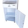 White Standard Security Podium with long shelf added