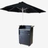 Drive-Thru Deluxe Medical Testing Cart with Umbrella