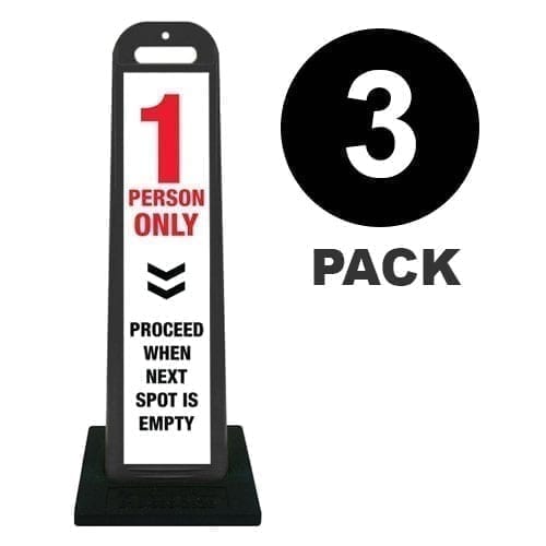 Line Control Delineator Sign with Drive-Thru Print 3 Pack