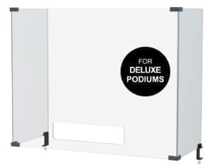 3 Panel Sneezeguard for Deluxe Security Podium