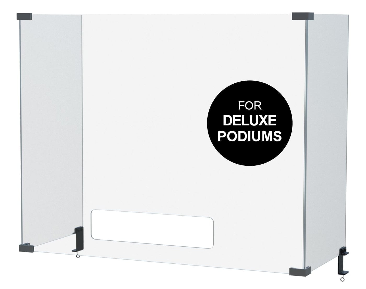 3 Panel Sneezeguard for Deluxe Security Podium