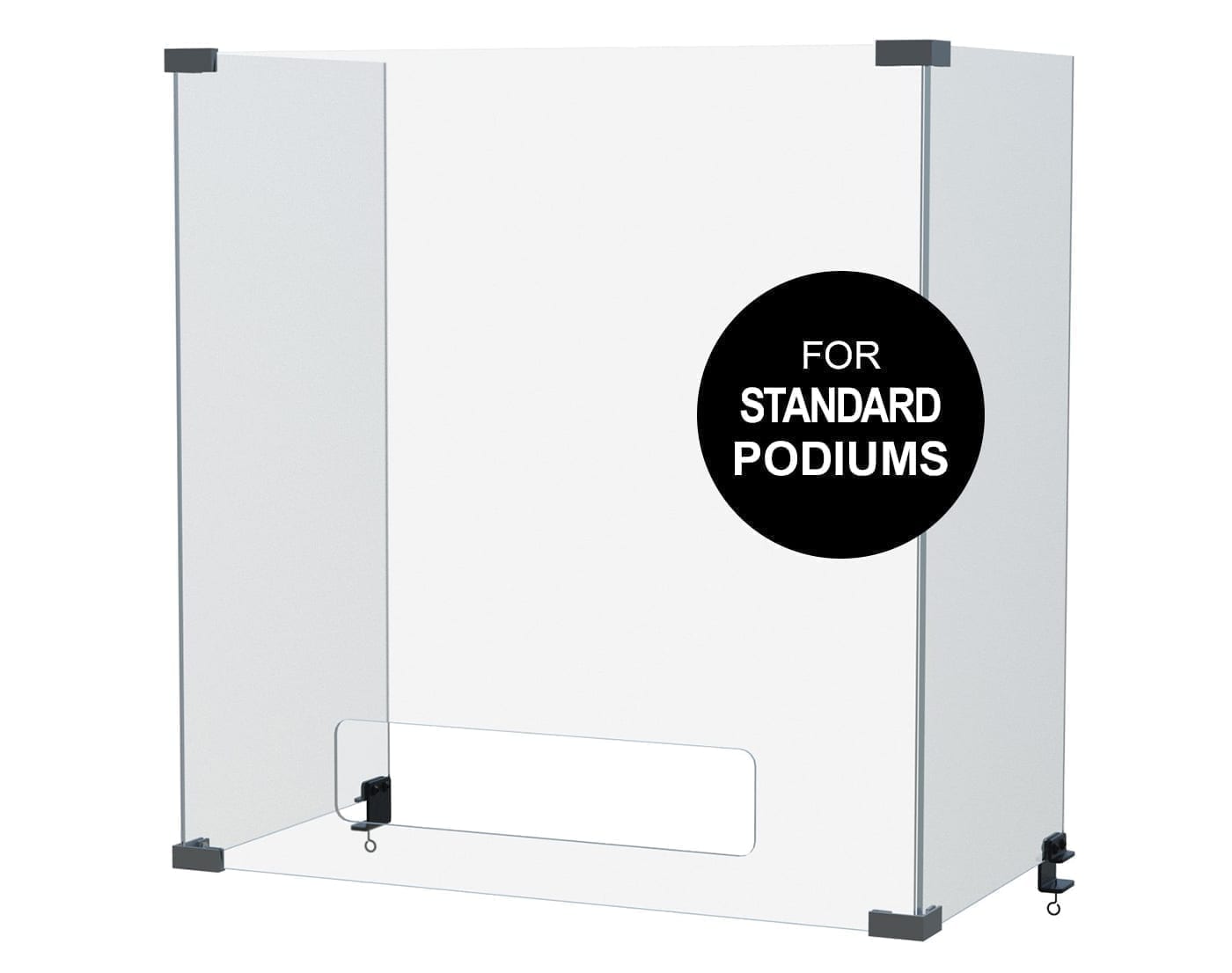 3 Panel Sneezeguard for Standard Security Podium