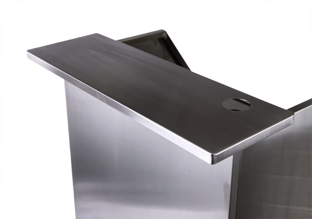 Stainless Steel Standard Security Podium with Transaction Counter