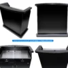 Custom Portable Professional Security Desk - Curved Counters and Black Acrylic Panels