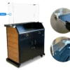 Custom Portable Professional Security Desk with Sneeze Guard