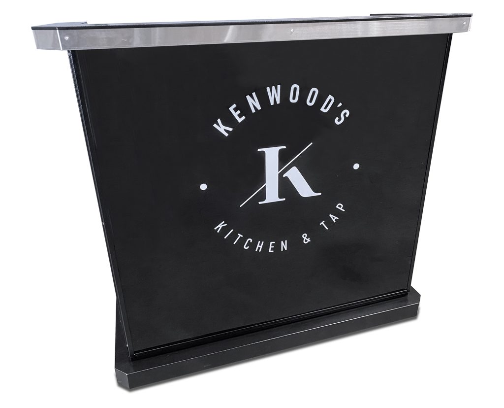 Kenwood's Custom Professional Desk Vinyl Printed Acrylic