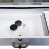White Deluxe Podium Drawer Closeup