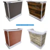 White Custom Portable Professional Security Desk with White Acrylic Panels - Laminate Panels