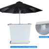 Security Podium Boss (White) with Black Umbrella